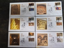 FRANCE 2010 Premier jour lot 6 enveloppes oblitéré ART ROMAN