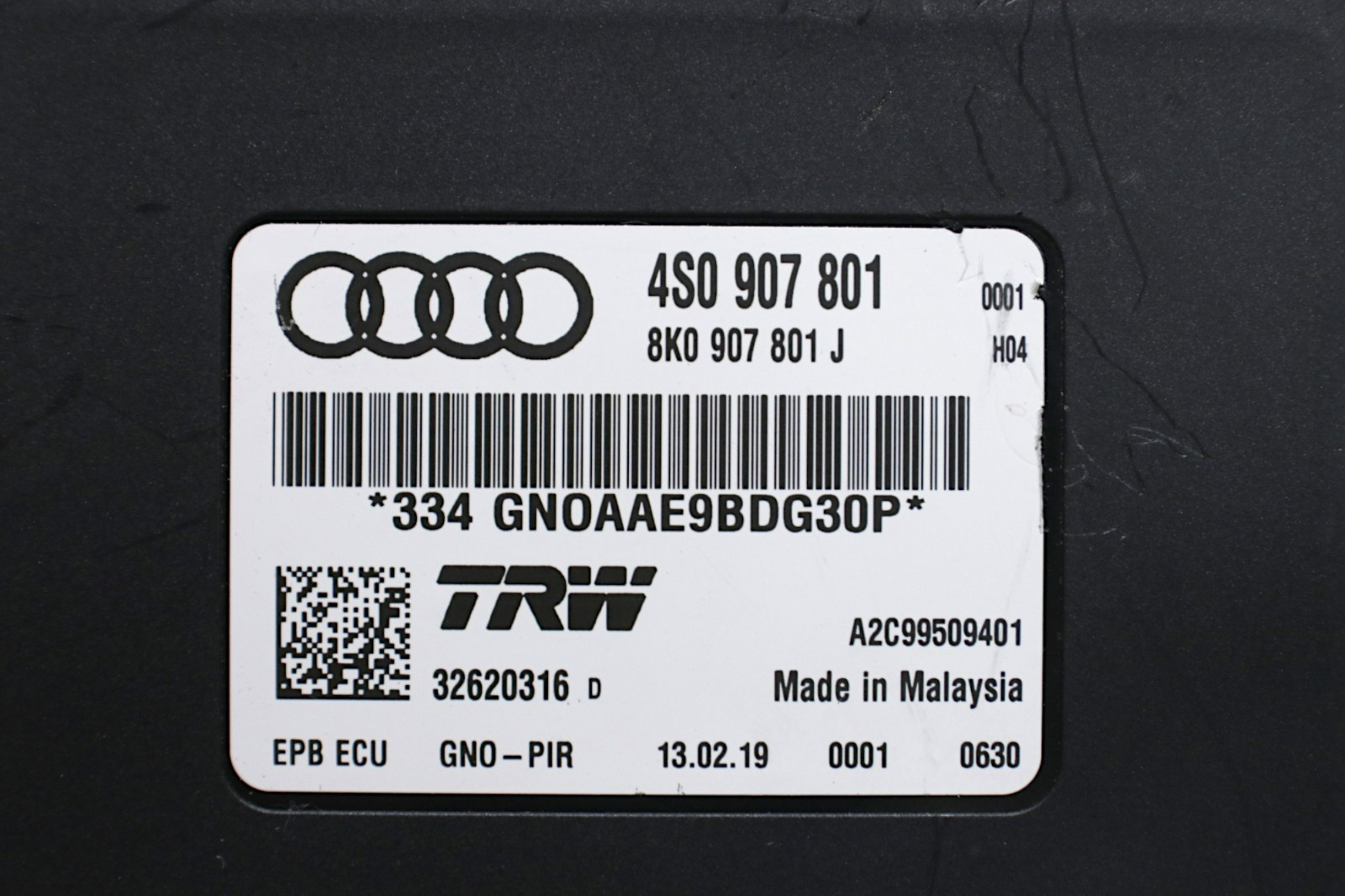Audi R8 V10 4S Emergency Park Brake Control Module EPB 2017 - 2023 OEM