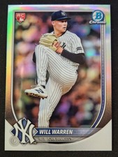 2025 Bowman Chrome | Will Warren Red Rookie Redemption Refractor #79 - Yankees