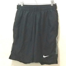 Nike Boys Dri Fit Shorts Black/White Stripe Sz Small