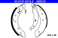 Bremsbackensatz Hinten Ate 030137 03122 FüR CitroËN Dacia Peugeot Renault