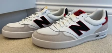 NIB New Balance Mens Shoes White Black Red Court Suede/Mesh Sneaker CT300NG3 $90