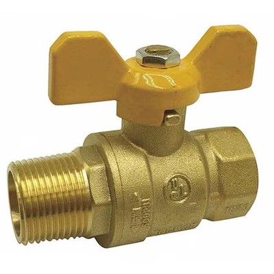 3/4'' Fnpt X Mnpt Brass Ball Valve Inline, G-Mbb-75Th