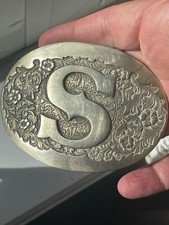 Award Designs Letter A Solid Brass Belt Buckle