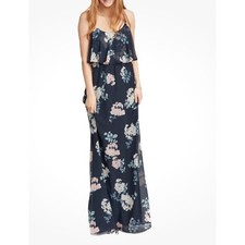 Show Me Your Mumu Women's Floral Caitlin Ruffle Maxi Dress Size 3XL Black NWT