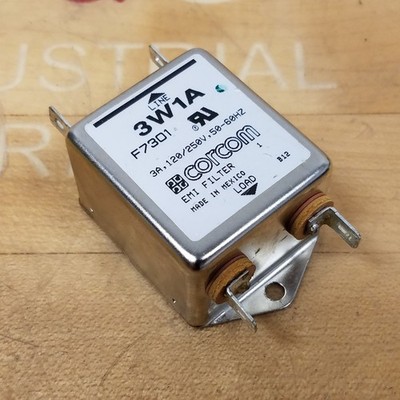 Corcom 3W1A-F7301 EMI Filter, 3 Amp, 120/250V, 60Hz - USED