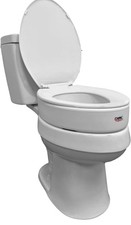 Carex Elongated Hinged Toilet Seat Riser, Adds 3.5” Height, 300 lbs