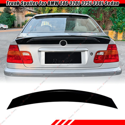 Heckspoiler Schwarz Glanz passend für BMW 3er E46 Limousine 98-05