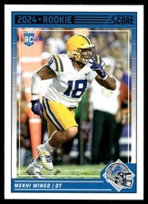 2024 Score Mekhi Wingo Rookie Detroit Lions #372