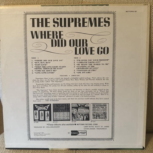 The Supremes Where Did Our Love Go Vinyl LP NM 1964 Diana Ross Motown🔥🔥 - Bild 2 von 20