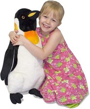 Melissa  Doug Giant Lifelike Plush Emperor Penguin Stuffed Animal Plush 2 Ft