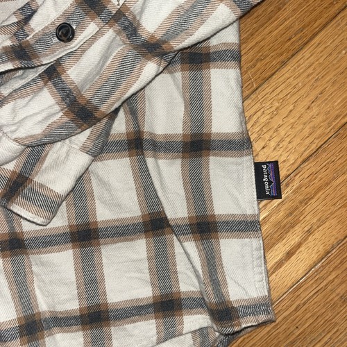 Patagonia organic cotton flannel shirt medium Men’s Oatmeal Plaid - Picture 3 of 3