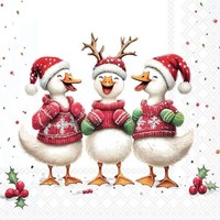 Weihnachten Servietten Lunch 33X33 3-Lagig 20 StüCk Lachende Enten Im Pullover J