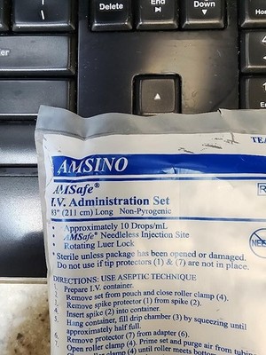 (Amsino) Needless Y-Port (injection) site Tubing, 83'' 10 drops/mL ,17mL 40 case