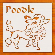 Reusable Poodle Dog Stencil Template for Airbrush, Wall Art Crafts - Stenci
