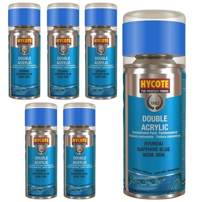 Hycote Farbspray Lack Hyundai Saphirblau Metallic 150ml schnelltrocknend x6