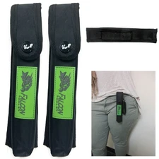 2 Flashlight Holster Case Nylon 8" Torch Holder Belt Loop Pocket Tactical Pouch