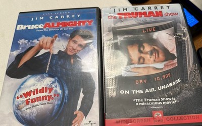 Jim Carrey VHS Lot (4) Comedy Classic 90 s 00 s Truman Bruce Comedian