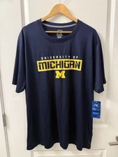 University of Michigan Wolverines Shirt 2XL ProEdge Performance Tee Navy
