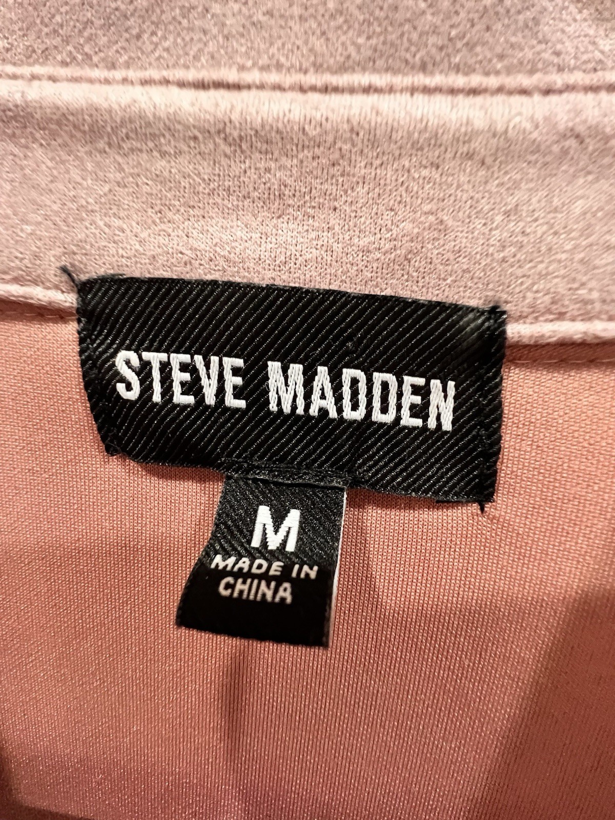 STEVE MADDEN Pink Snap Button Collared Jacket Poc… - image 3