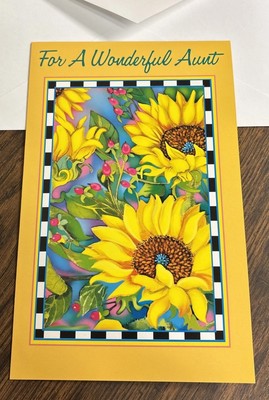 Birthday Aunt With Love Enjoy And Celebrate 5'x7.75'' Stockwell Greeting Card