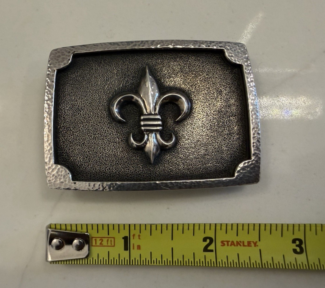 "LIMITED 03/25" William Henry Fleur De Lis Sterling .925 Belt Buckle "SOLD OUT" image 9