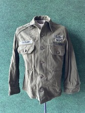 Vintage US Army Wool Military Field Shirt Jacket Size Medium Green 1st Calvary