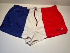 men's 100 nylon Speedo-style vintage swim brief Los Angeles Olympics USA