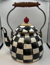 MacKenzie-Childs Courtly Check Tea Kettle Stovetop Teapot