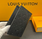 Louis Vuitton Monogram Passport Cover Holder Wallet Black Canvas — photo 3