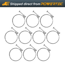 Powertec 2-12 Inch Double Wire Hose Clamps For Dust Collection-10 Pack70263