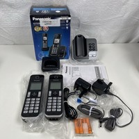 Panasonic Cordless Phone Twin Answering Machine KX-TGD622EB Black Silver (New)