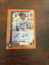 2025 Topps Chrome - Rookie Autographs Isaac Collins #RA-IC Orange Refractor /25