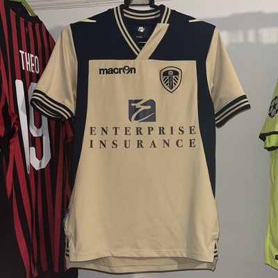 Leeds United 2013/14 Macron Auswärts Fußballtrikot Gold Herren Small
