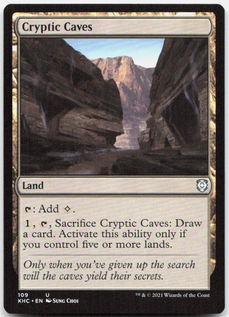 Cryptic Caves 109 Near Mint Commander: Kaldheim Uncommon Magic: The Gathering