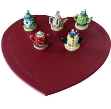 Tetley Tea Folk Vintage 5 Miniature Teapots