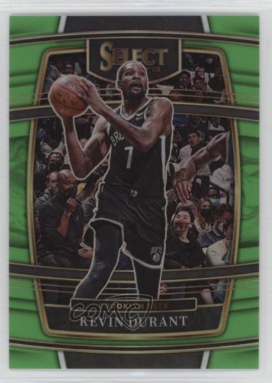 2021-22 Panini Select Concourse Neon Green Prizm 8/75 Kevin Durant #50 hs9