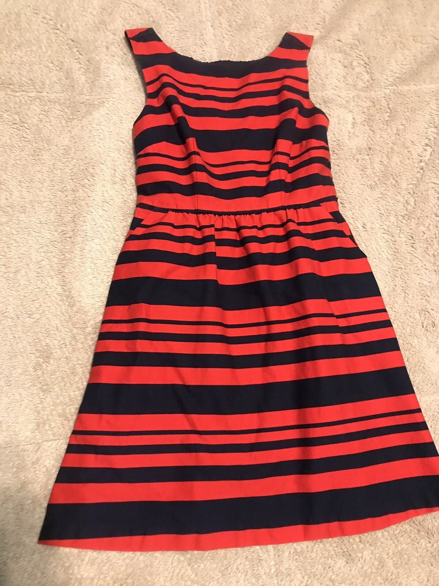 The Limited Red And Navy Stripe Sleeveless Dress Sz 0 | eBay