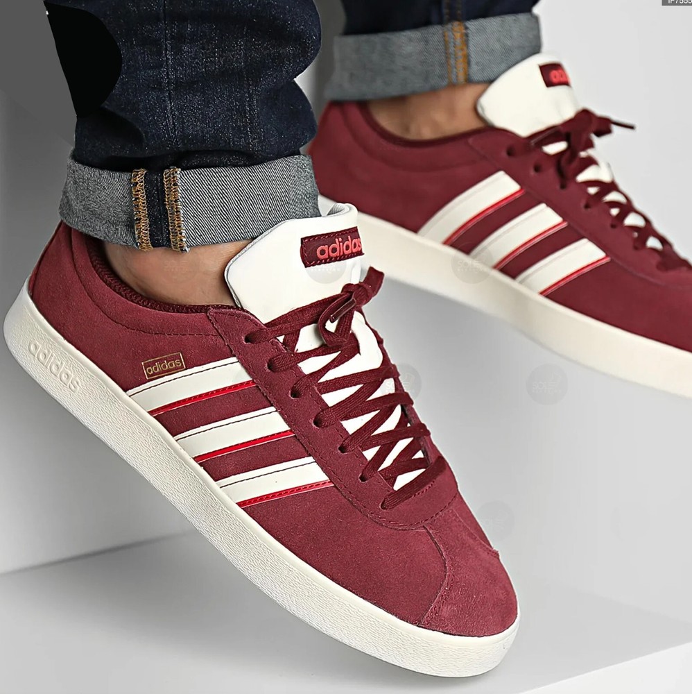 New adidas Classic Retro shoes Mens athletic sneaker casual maroon size 12