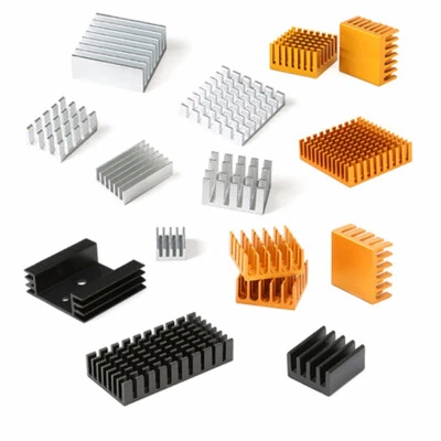 Aluminium Kühlkörper Heat Sinks IC Chip Transistor schwarz silber gold versch. Größen - Bild 1 von 4