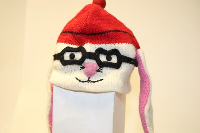 Hand Made in Nepal 100% Wool Kids Girls Boys Knit Fleece Lined Hat NEW