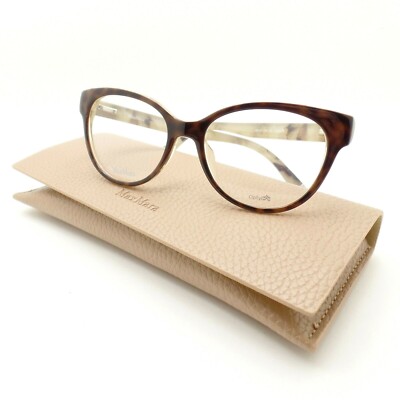 Max Mara MM 1267 UXM Havana Pattern 52 New Authentic Eyeglass Frame