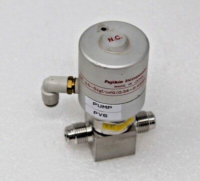 Fujikin 316L Pneumatic Solenoid Valve Type NC O.P. 0.35~5KGF/CM2G MPa Type NC