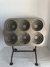 Nordic Ware Cast Aluminum Tiered Cakelet Pan-6 Cup 1.4 Liter Made In USA