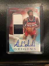 2019-20 Panini Origins ADMIRAL SCHOFIELD RC AUTO/Patch Card 11/25