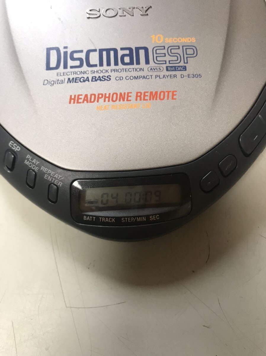 SONY Discman d-e305 CDプレイヤー SONY Discman D-E305 Portable CD Player with Original Adapter