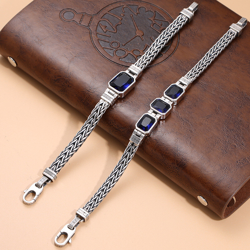 メキシコ製 vintage 925 フォックステール ブレスレット シルバー925 フォックステールチェーンブレスレット フォックス