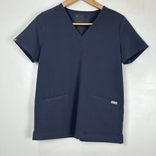 FIGS Catarina Casma Three Pocket Scrub Top Pewter Gray Size S Medical Core