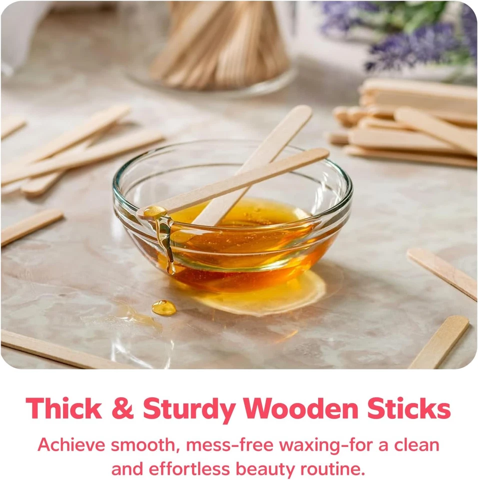 [200 штук] 4,5 дюйма деревянные многоцелевые палочки для рукоделия, льда, льда C - Изображение 3 из 4