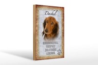 Holzschild Spruch 20X30 Cm Dackel Hund Lebendig Geschenk Deko Schild Wooden Sign